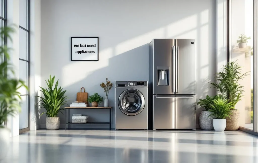 Magasins d’électroménagers modernes avec des appareils exposés dans un espace lumineux.